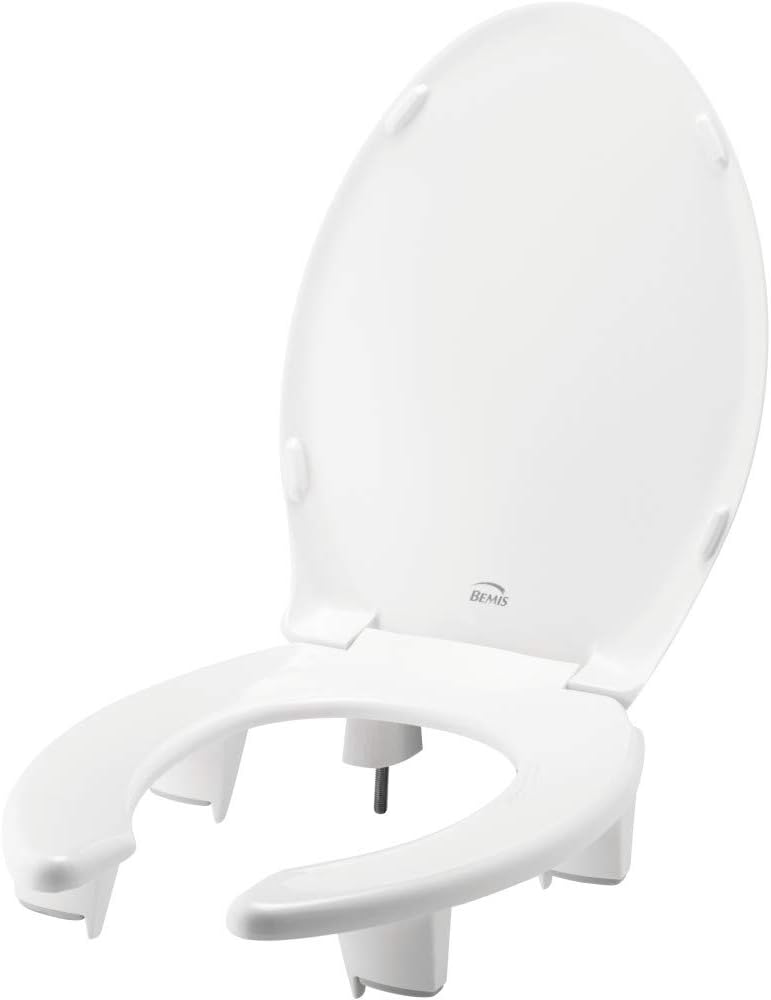 Best Review BEMIS 3L2150T 000 Medic-Aid 3 Lift Raised Open Front Plastic Toilet Seat with Cover, ELONGATED, Long Lasting Solid Plastic, White