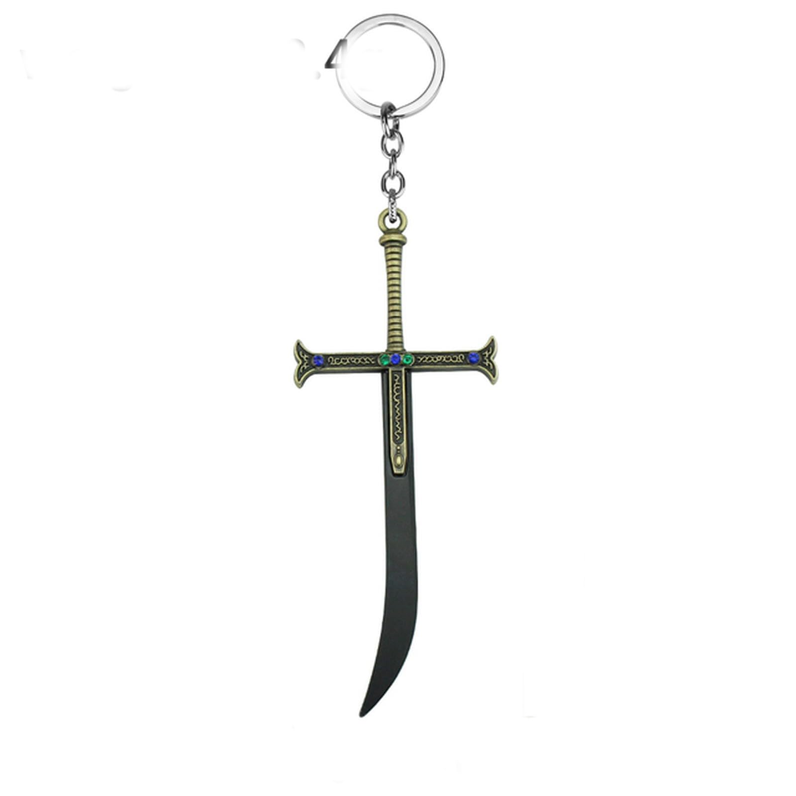 Hawk Eyes Dracule Mihawk Keychain Black Sword Key Chain Yoru Keychains for Men Anime Accessories Car Key Ring Llaveros
