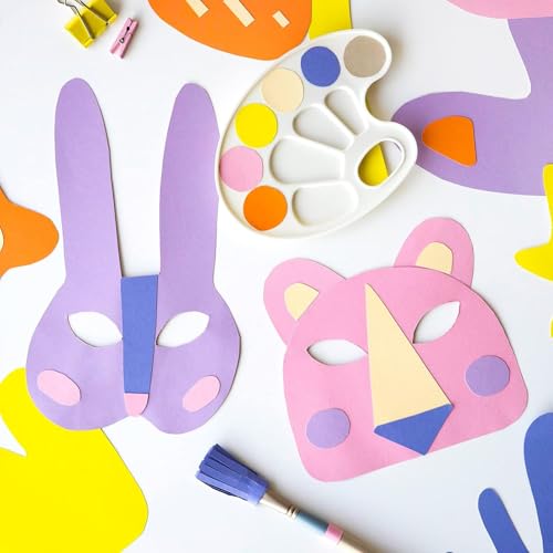 24 Blatt - A4 Sticker Papier zum Bedrucken, Selbstklebend Aufkleber Karton in 22 Farben, 250gsm Farbiges Papier für Scrapbooking, Kartenherstellung