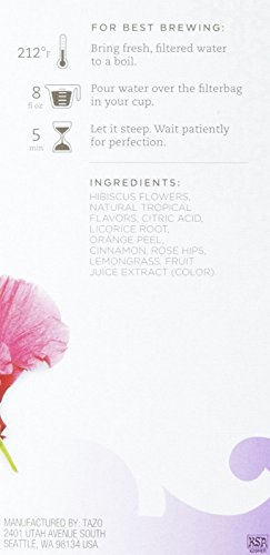 Tazo Passion Herbal Tea, 20 Ct #TOP1