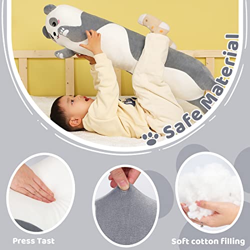 Aixini Long Panda Plush Body Pillow Cute Cartoon Panda Stuffed Animals Sleeping Pillow Soft Kawaii Throw Pillow For Kids (Panda,19.7Inch) #TOP2