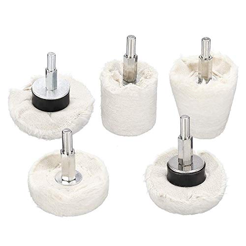 WEI-LUONG Herramientas Taladro 5pcs Pulido Pulido mopa Rueda Kit de Pulido Amoladora for Bloque Juego de Brocas