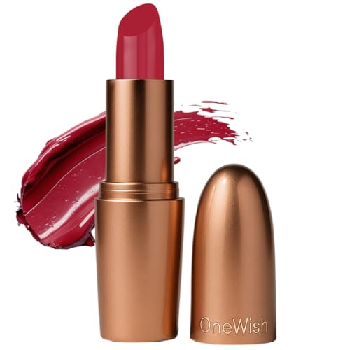 Image of One Wish Creamy Matte Lipstick - Not So Basic Red 28 | Long Lasting | Full Coverage | Smooth Finish | 3.8g (Pack of 2)
