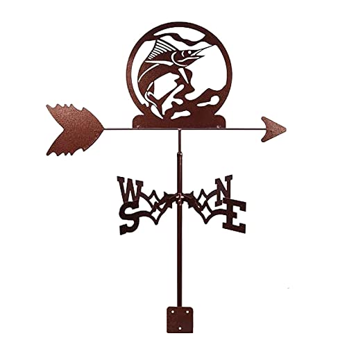 Veleta herramienta de medición con diseño de peces de metal