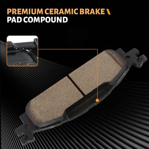 Image of D1508 Front Ceramic Brake Pads Kit Fit For Ford Flex 2009-2019, For Taurus 2010-2019, For Lincoln MKT 2010-2019, For MKS 2011-2012, For Ford Explorer 2011-2019