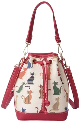 Sac seau tissé Signare Chats coquins maroquinerie de prestige