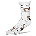 For Bare Feet Women's FBF Originals Novelty Dog Sock, Boxer Poses, Medium, White