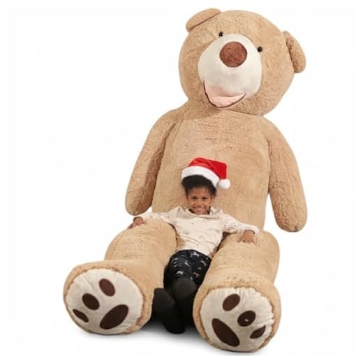 Bananair Riesen Teddybär (130cm to 340cm) XXL Großer Riesiger Teddy Bear Stofftier Perfekt für Geburtstag, Geschenk, Weihnachten, Spielzeug Plüschtiere (340 Zentimeter)