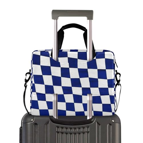 Maletín para portátil 15.6 pulg azul marino a cuadros miniatura 4
