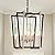 4-Light Modern Chandelier, Farmhouse Lantern Pendant Light Fixtures, Foyer Lighting Fixtures, Industrial Ceiling Light, Adjustable Height Geometric Hanging Chandelier for Kitchen Island, Entryway