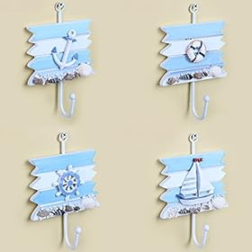 ZZ Lighting Creative Clothes Hook Towel Hat Coat Hangers for Cloakroom/Clothing Shop/Porch Beach Themed Wall Hooks… 41Hdcy1Sq2L. SS280