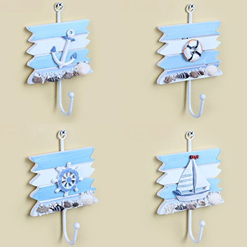 ZZ-Lighting-Creative-Clothes-Hook-Towel-Hat-Coat-Hangers-for-CloakroomClothing-ShopPorch-Beach-Themed-Wall-Hooks-Rustic-Wall-Decorations-Decorative-Hanging-Hook-for-Childrens-Room-4-Hooks 41Hdcy1Sq2L