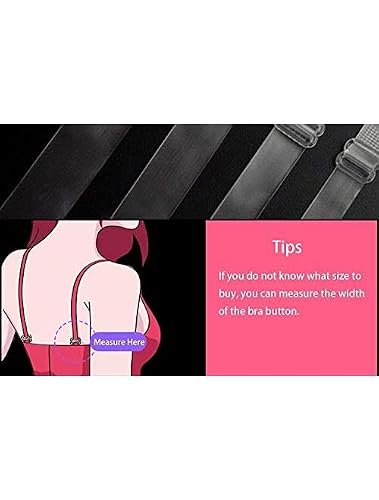 Luxxii (1 Pair Invisible Clear Replacement Bra Straps - Elastic Adjustable Bra Strap Replacement #TOP6