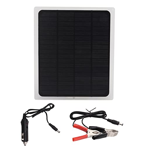 Solar Panel Charger,10W Solar Panels with Clips Waterproof Car Charging Solar Panel for RV Battery Charger