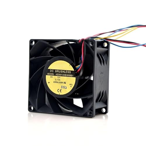 AS08012XB385BB1 8CM Violent Fan, 8038 DC12V 5.70A Ultra High Current Server High Speed Cooling Fan