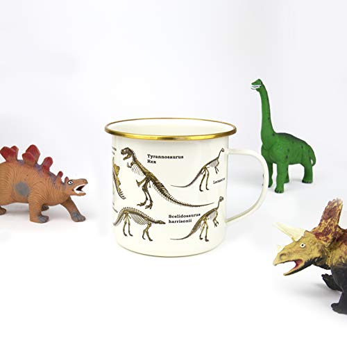 Taza metálica esmaltada camping dinosaurio 500 ml miniatura 2