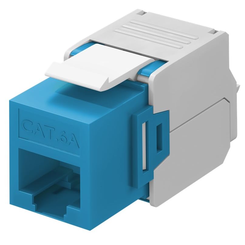 CABLEPELADO Keystone RJ45 Femmina CAT 6A UTP - Auto-crimpatura, TIA 568A/B, PoE+ - Nero