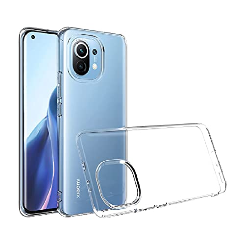Image of Amazon Brand - Solimo Basic Case for Mi 11 Lite (Silicone Clear)