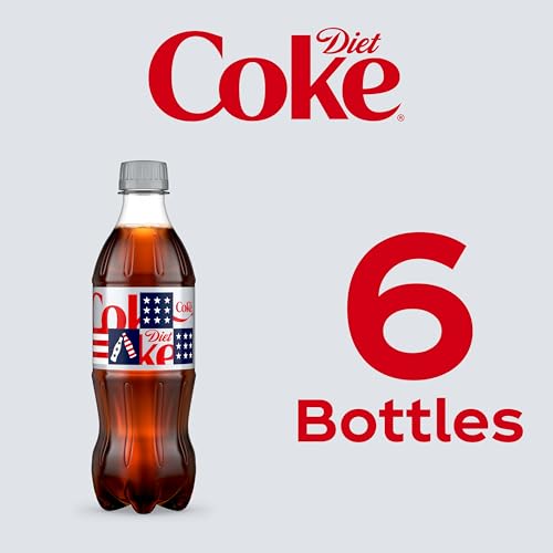 Image of Diet Coke Soda Soft Drink Bottles, 16.9 fl oz, 6 Pack | No sugar, no calories, 64 mg caffeine per bottle
