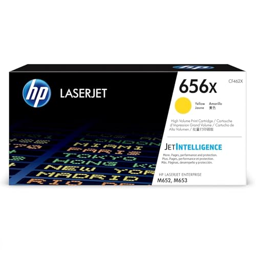 HP 656X Yellow High-yield Toner Cartridge | Works with HP Color LaserJet Enterprise M652, M653 Series | CF462X