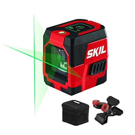 Skil Nível De Laser De Linha Cruzada Autonivelante Verde De 65 Pés Com Linhas Horizontais E Verticais, Bateria De Lítio Recarregável Com Porta De Carregamento Usb, Braçadeira E Bolsa De Transporte I