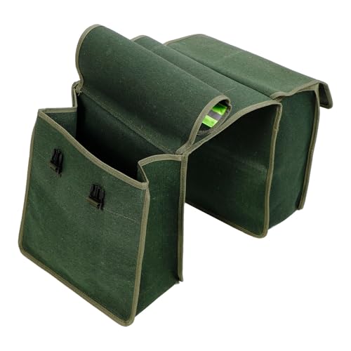Alforja lateral para motocicleta Kichvoe en lona color verde oliva 59x35x35 cm Bolso colgante para maletas de moto miniatura 1