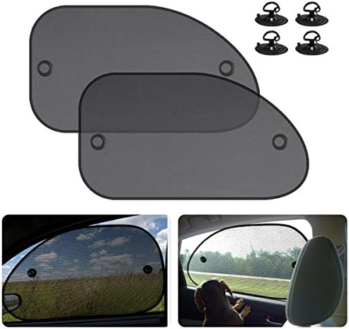 2 Pack Universal Car Window Shade, Cling Sunshade for Car Windows - Sun, Glare and UV Rays Protection for Your Child - Baby Side Window Car Sun Shades, Blocks Over 98% of Harmful UV Rays (Large)