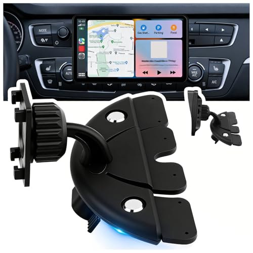 New CD Slot Mount for CarPlay Screen Essential CD Mount for CarPlay Screen with 360 Swivel & Triangular Support Design Professional CarPlays CDs Mounts Car Accessories