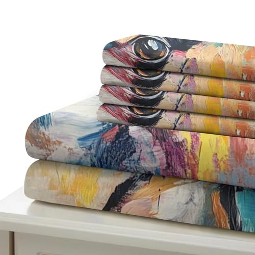 Housse de couette 3D bouddha en microfibre douce lit double