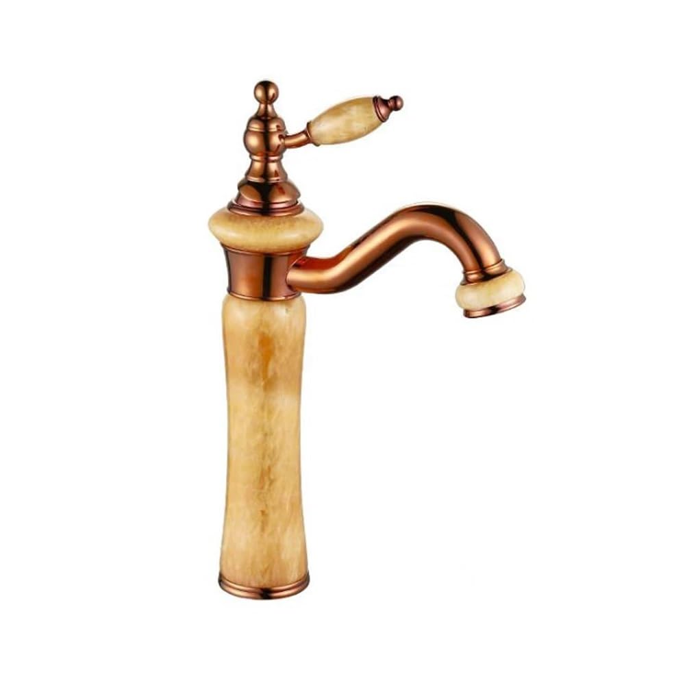 Blyqxs One Color Basin Faucet Natural Marble Decoration Bathroom Lavatory Basin Vessel Sink Mixer Tap Basin Faucet Xt623(2)