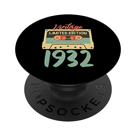 Camisetas de cumpleaños 1932 Edición Limitada Vintage 90 PopSockets PopGrip Intercambiable