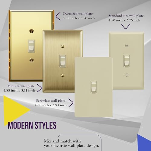 ENERLITES Toggle Light Switch, 3-Way or Single Pole, 15A 120-277V, Grounding Screw, Residential Grade, UL Listed, 83150-I-10PCS, Iovry (10 Pack), Ivory, 10 Count by ENERLITES - Image 7
