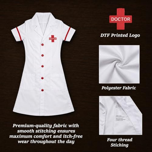 Image of Kids Doctor Coat and Nurse Dress Set for Boys & Girls | Fancy Dress Costume | School Competition Role Play Outfit