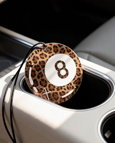 Image of Cheetah Print 5pcs Car Air Freshener Bow Coquette Leopard Print Car Accessories Automotive Interior Hanging Scents Mirror Decor for Women Teen Girls Red