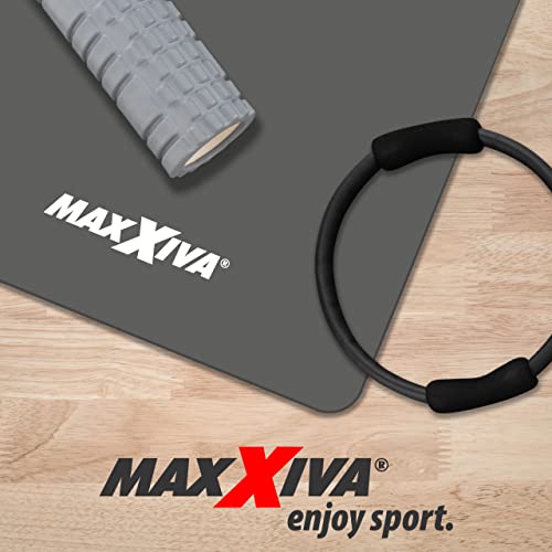 Foto von MAXXIVA Gymnastikmatte Grau Fitnessmatte Yogamatte 190x60x1,5 cm schadstofffrei inklusive Tragegurt