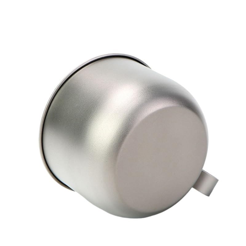 Echeson 1PC Pure Titanium Coffee Cup 500ML, Mug Water Cup with Lid, Widened Fixed Handle, Suitable for Outdoor Camping Or Cycling