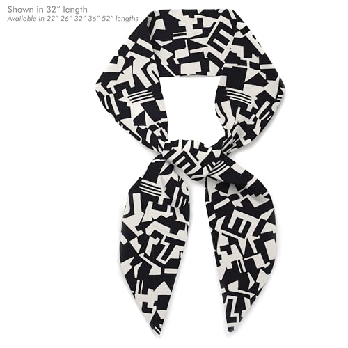 Liberty London Scarf - Liberty Future Black & White Skinny Scarf Headband, Handbag/Purse flair - Tana Lawn Cotton - Choose Length3