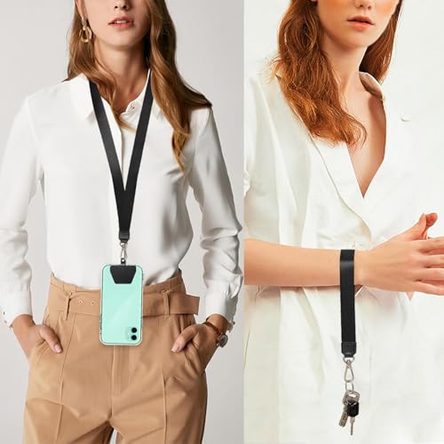 SHANSHUI Phone Lanyard, Neck Wrist Nylon Cell Phone Lanyard, 1 Pcs Tether Pads Compatible with iPhone & All Smartphones in Full Cover Cases — view 2