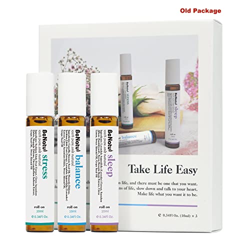 Benatu Essential Oils Set (Dream, Stress, Balance), Aromatherapy Roll On Blends For Massage, Skin Care, Home - Relaxation Fragrance Gift For Women And Men #TOP1