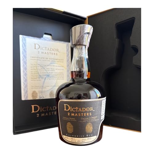 Dictador 2 Masters Ron Colombiano, Edición Limitada, Colaboración Hernan Parra y Callum Fraser, Con Certificado de Autenticidaddor