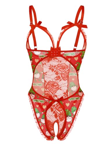 Image of Avidlove Women One Piece Lingerie Sexy Lace Babydoll Mini Bodysuit