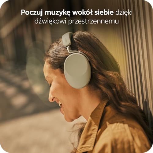 Jabra Evolve3 85 Bezprzewodowy Zestaw Słuchawkowy Bluetooth Nauszny z Mikrofonem do Pracy, USB-C, AI Połączenia, Adaptacyjna Aktywna Redukcja Szumów, 25h Bateria, MS Teams, Ciepły Szary