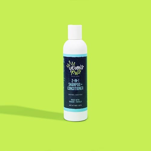 Miniatura 4 de Young King Hair Care Champú y acondicionador 2 en 1 para niños  Limpia e hidrata los rizos naturales  A base de plantas y sin daños  8 onzas