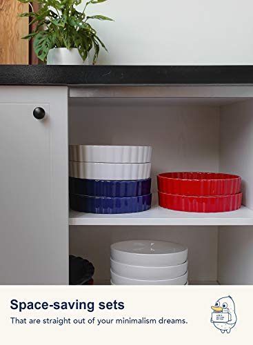 image for LE TAUCI Fluted Tart Pan 9.5 inch, Ceramic Quiche Baking Dish Pan for 