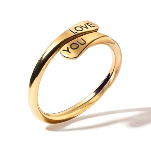 Personalized Wrap Ring Custom Engraved Double Name or Date Stackable Band