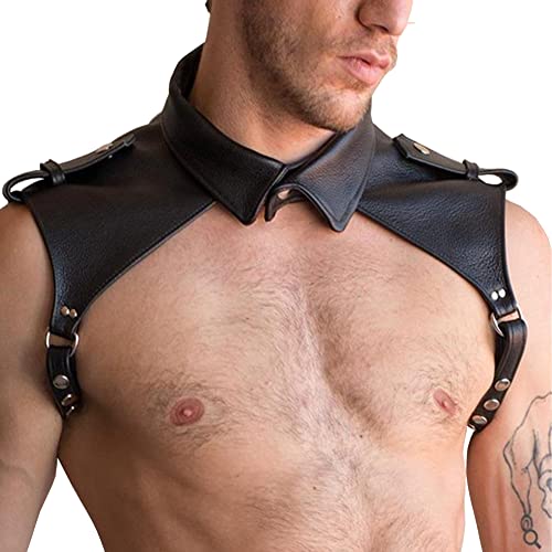 Men's Harness Adjustable Leather Body Harness Belt Strap Shoulder Cage Belt2