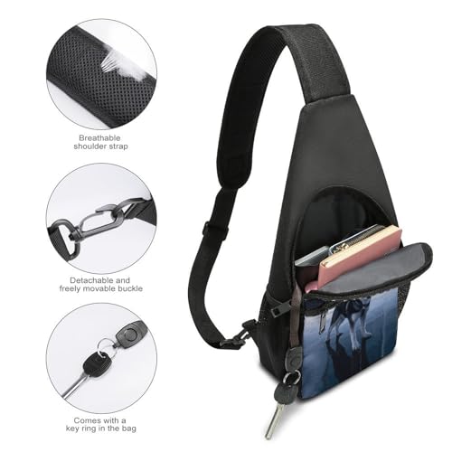 Bolso tipo bandolera para mujer y hombre, uso deportivo y urbano miniatura 4