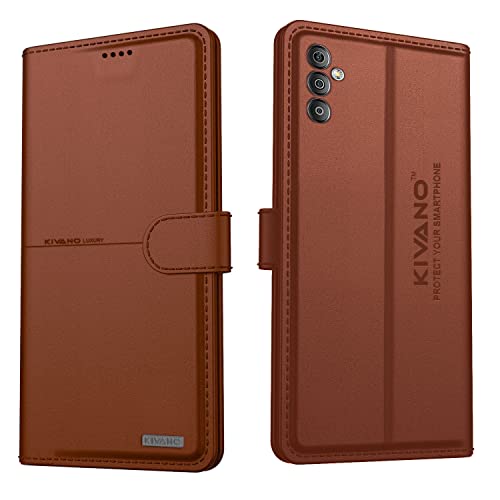 Image of KIVANO Samsung Galaxy F13 4G / F23 / M13 4G Flip Cover | Leather Finish | Inside Pockets & Inbuilt Stand | Shockproof Wallet Style Magnetic Closure Back Cover Case