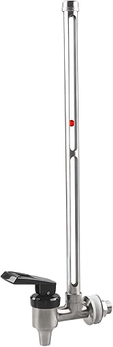 Espiga de vidrio de 13 pulgadas con visión clara, nivel de agua, grifo de vidrio de acero inoxidable con Berkey Big, sistema de filtro de agua