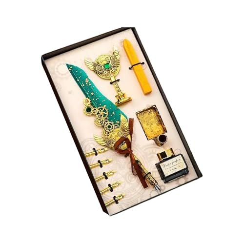 Coffret stylo plume à plumes et sceau de cire élégant pour art de la calligraphie